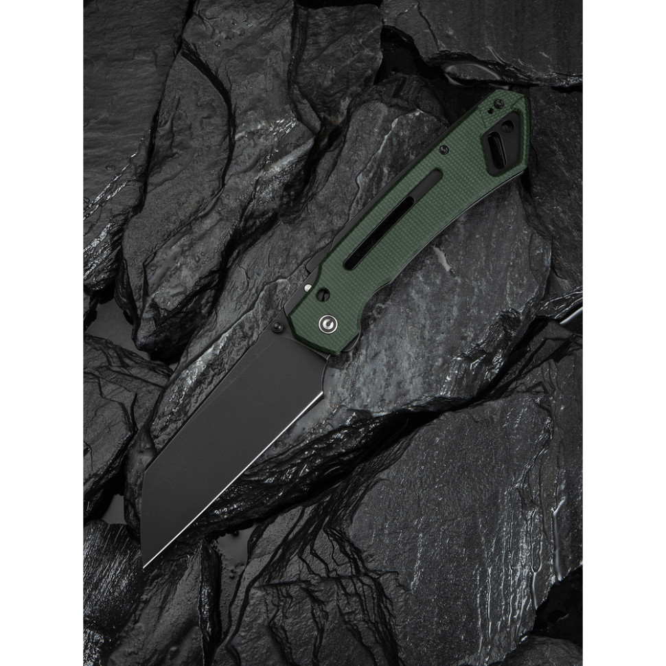 Ніж складаний тактичний Civivi Buster FG, (10.7 см) Nitro-V / Micarta темно-зелений, фото 10
