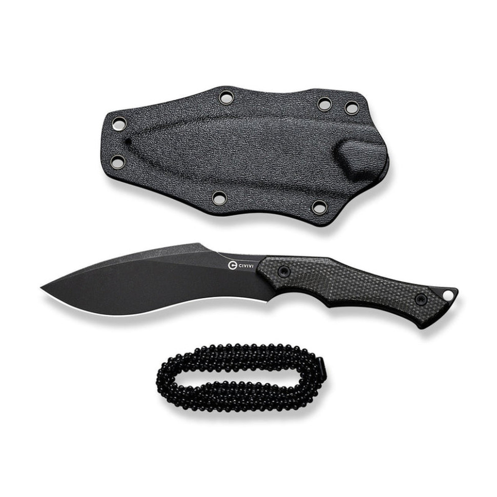 Ніж фіксований тактичний Civivi Vaquita II, (8.1 см) Nitro-V / Micarta чорний