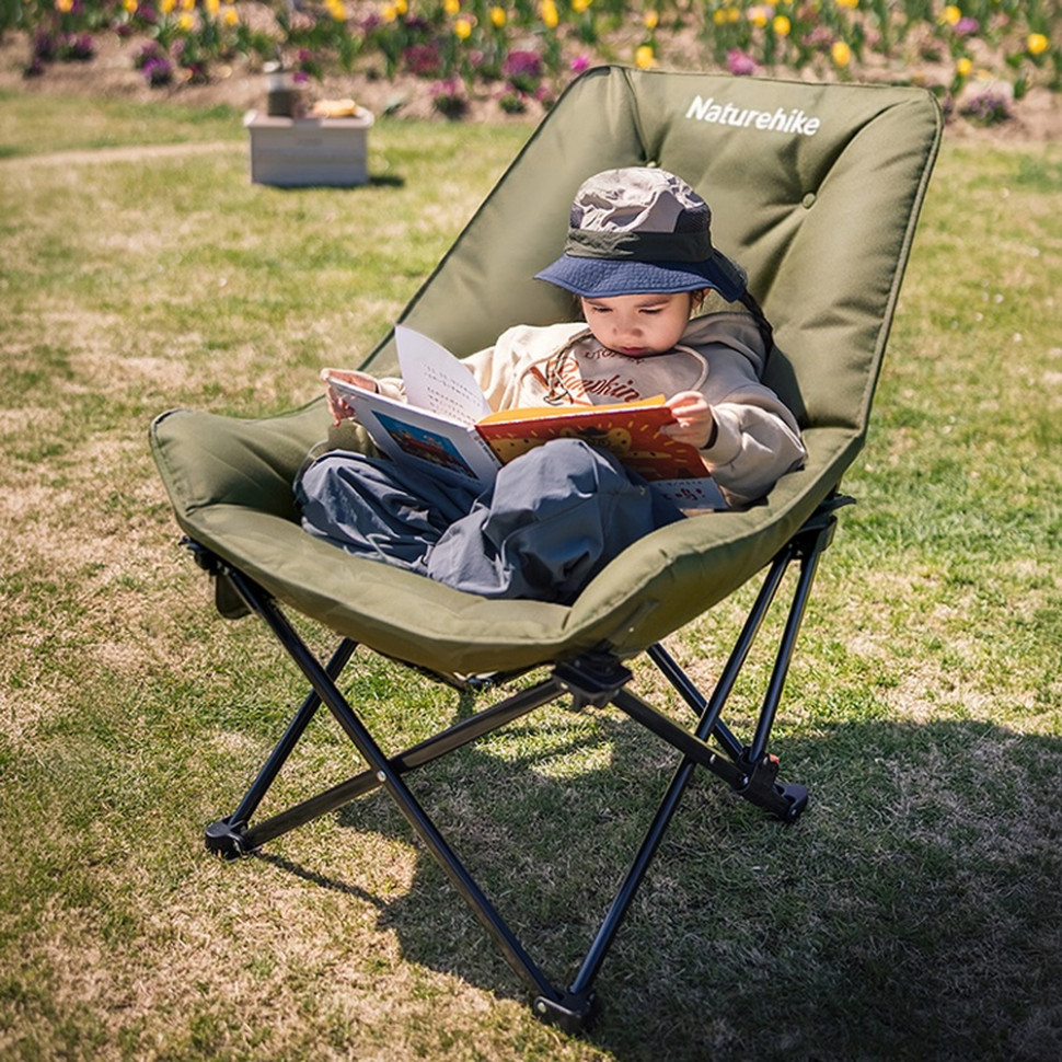 Крісло туристичне складане з високою спинкою Naturehike CNK2450JJ020, чорний
