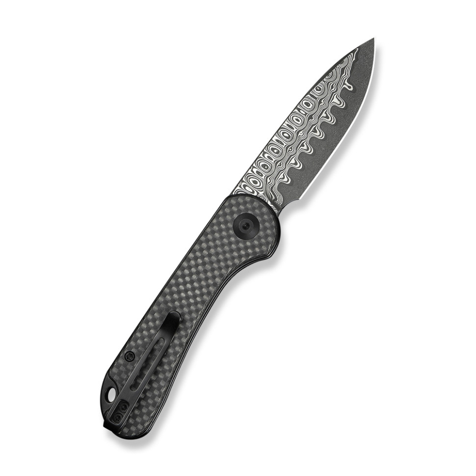 Нож складной карманный Civivi Elementum Slip Joint, (7.5 см) Damascus / Carbon Fiber серый