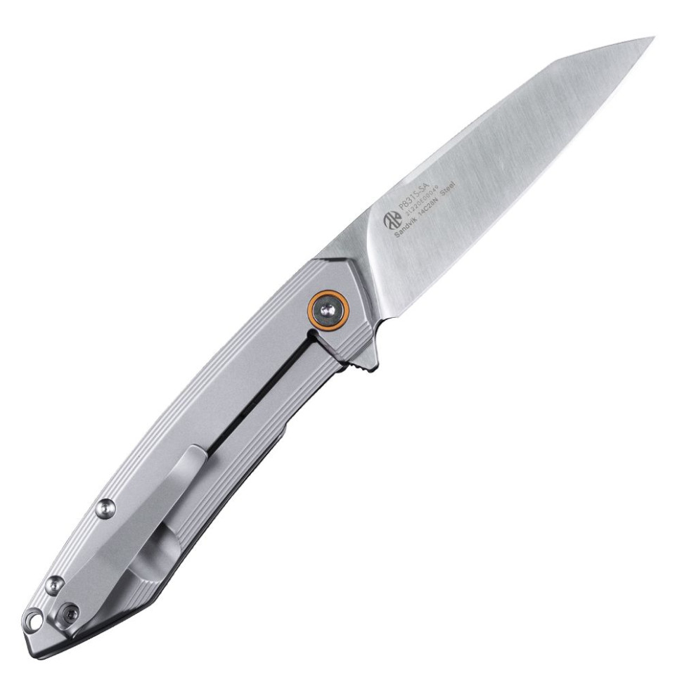 Ніж складаний туристичний Ruike P831S-SA, (8.5 см) 14C28N / 3cr14n сірий