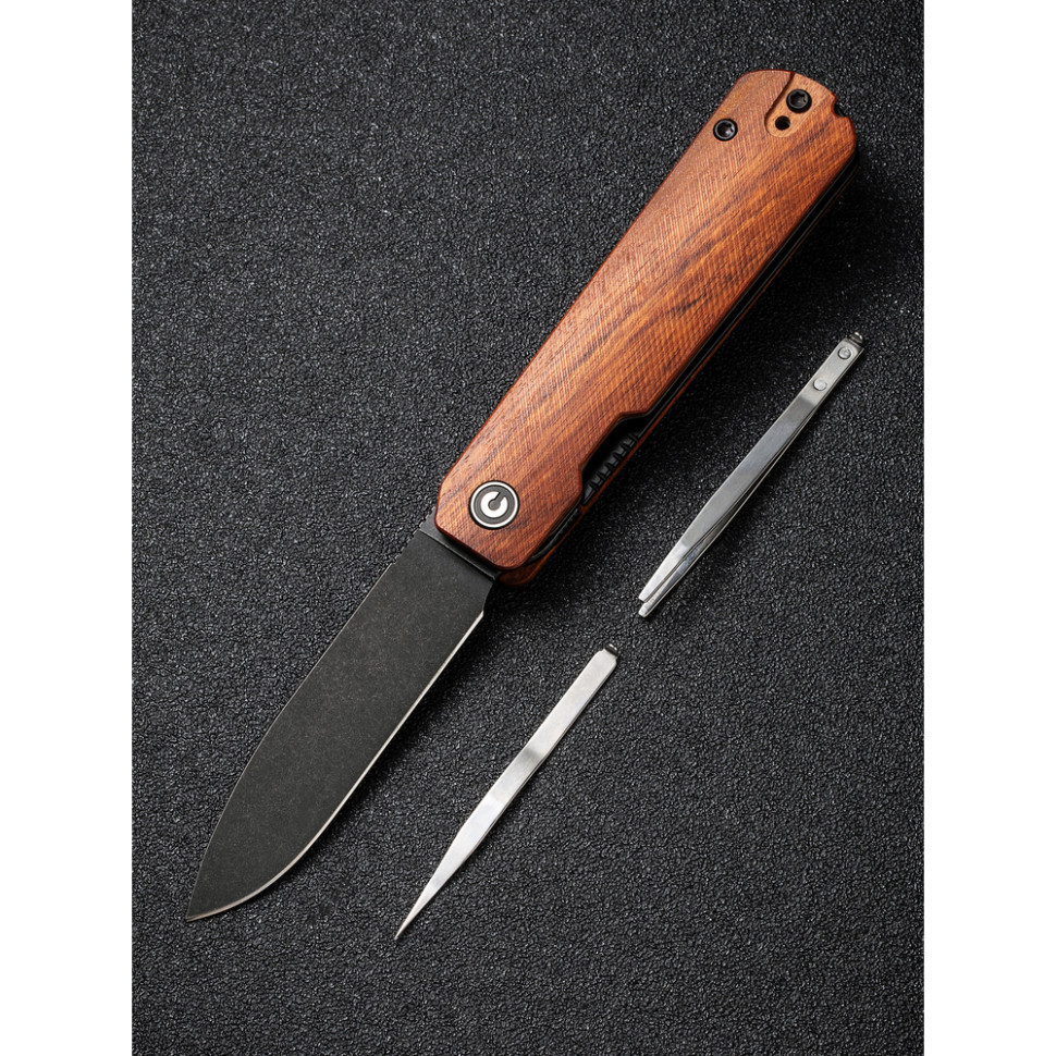 Ніж складаний кишеньковий Civivi Sendy, (7.2 см) Nitro-V / Guibourtia Wood, фото 11