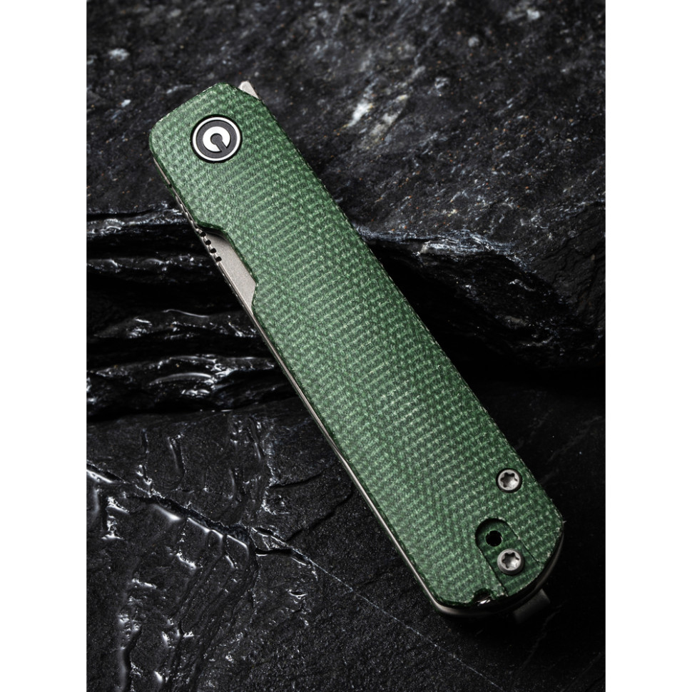 Ніж складаний кишеньковий Civivi Sendy, (7.2 см) Nitro-V / Micarta темно-зелений