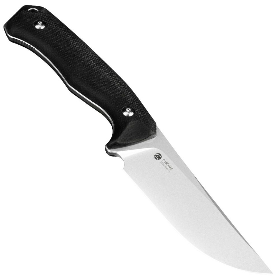 Нож охотничий с фиксированным клинком  Ruike F186-MB, (11.8 см) D2 / Micarta черный