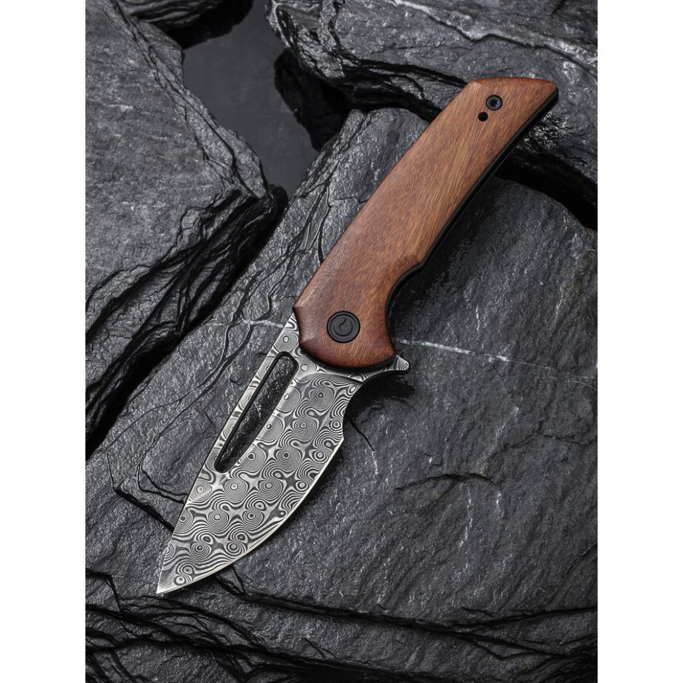 Нож складной карманный Civivi Odium, (6.7 см) Damascus / Guibourtia Wood