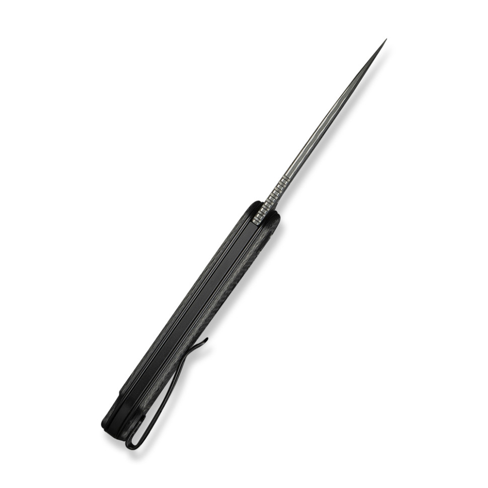 Нож складной карманный Civivi Elementum Slip Joint, (7.5 см) Damascus / Carbon Fiber серый