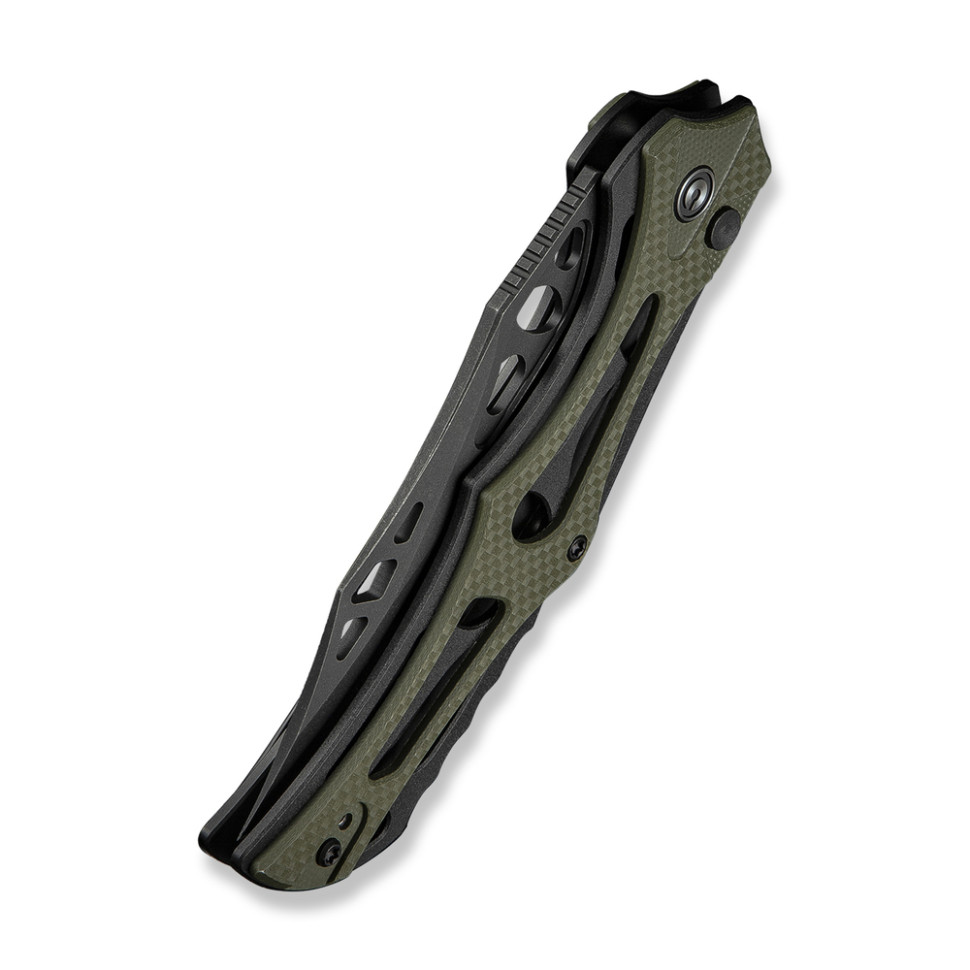 Ніж складаний туристичний Civivi Biophase, (8.9 см) Nitro-V / Aluminum & G10 чорно-зелений, фото 6