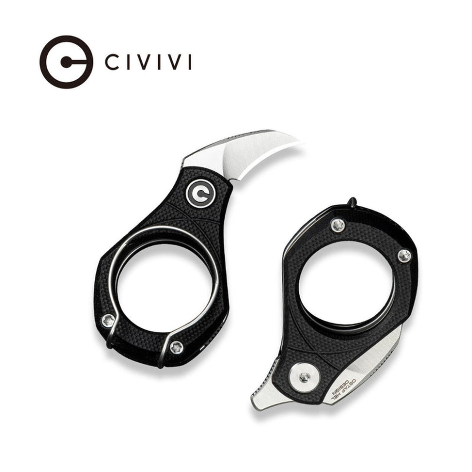 Ніж складаний кишеньковий Civivi Pyrus, (1.6 см) 14C28N / G10 чорний, фото 9