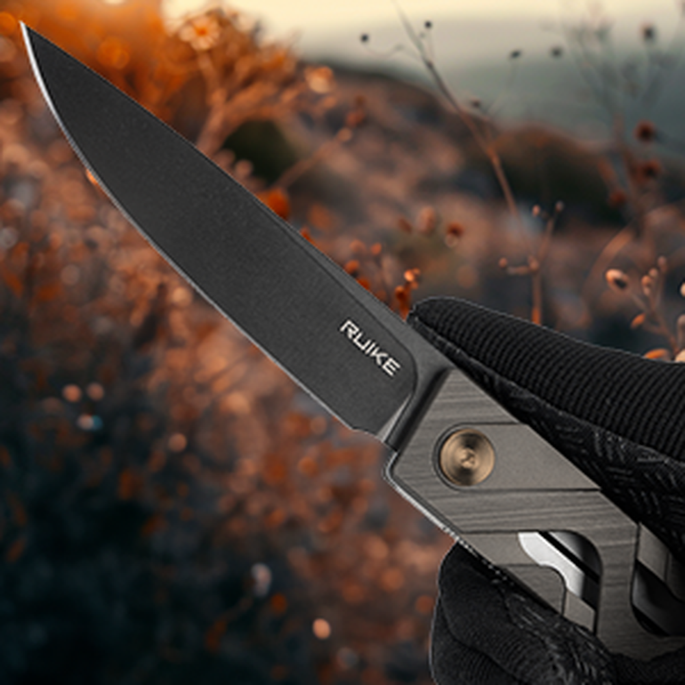Ніж складаний туристичний Ruike P878-AG, (8.7 см) 14C28N / 6063Aluminum зелений, фото 13