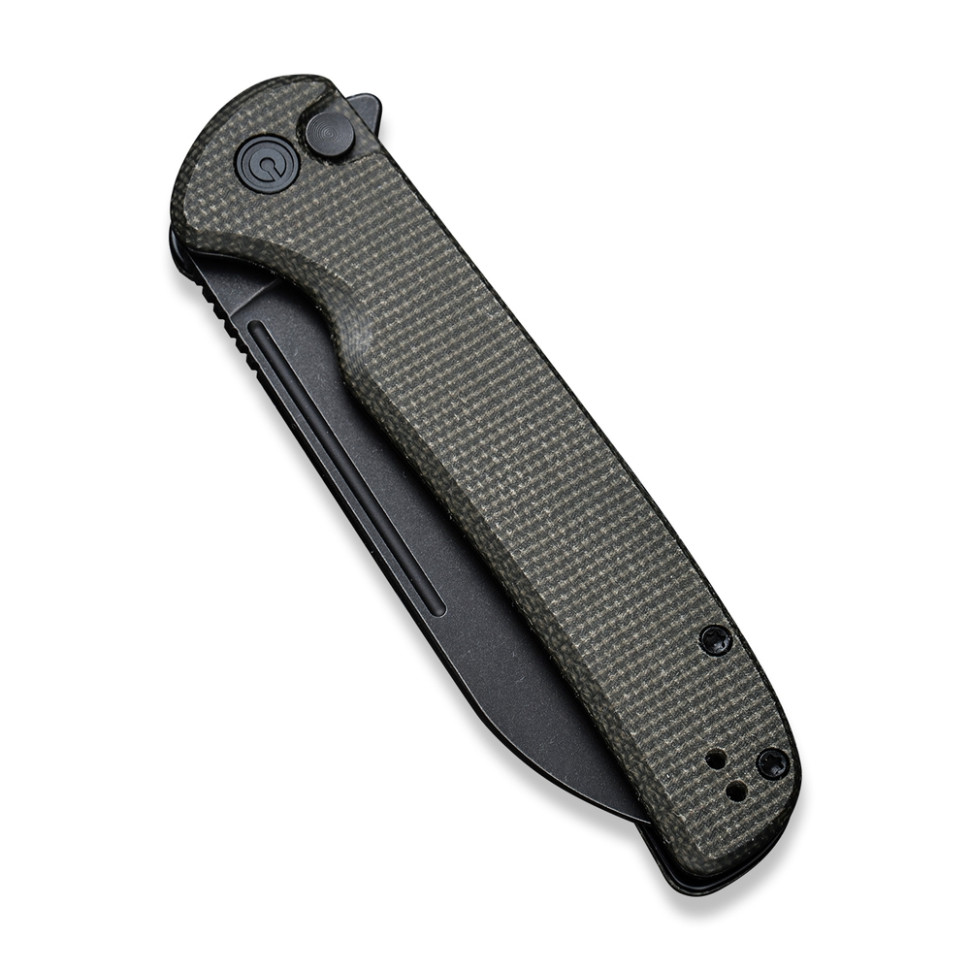 Нож складной туристический Civivi Chevalier, (8.8 см) 14C28N / Micarta темно-зеленый