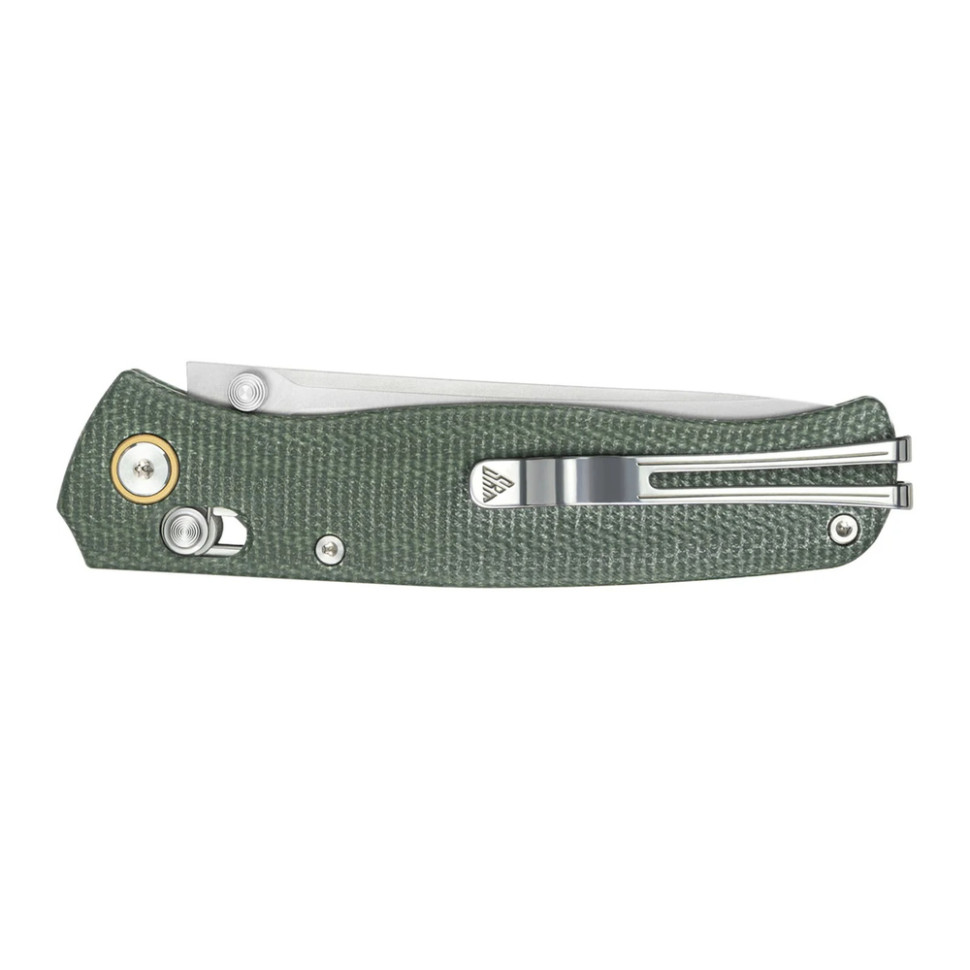 Ніж складаний туристичний SRM Medal 255L-MG3 (8.2 см) 140Cr / Micarta зелений, фото 7