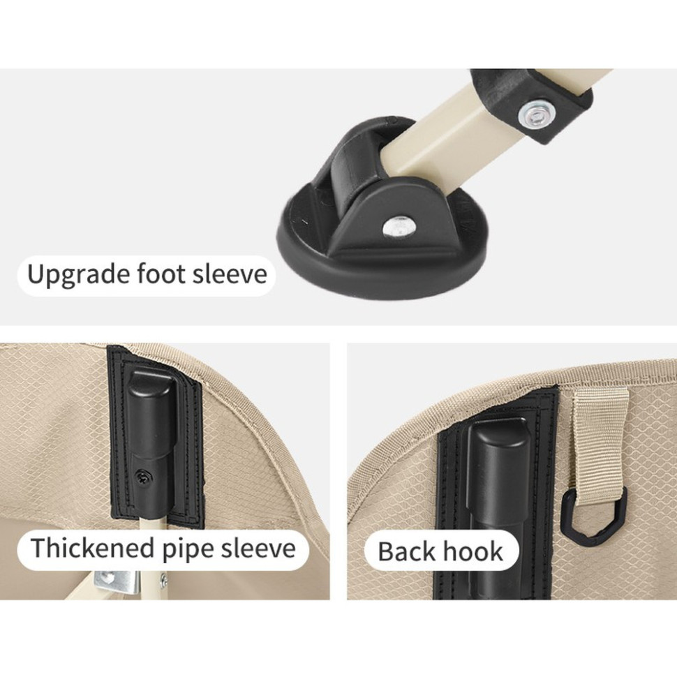 Стілець складаний Naturehike Stellaluna T04 CNK2550JJ022, вуглецева сталь, хакі, фото 3