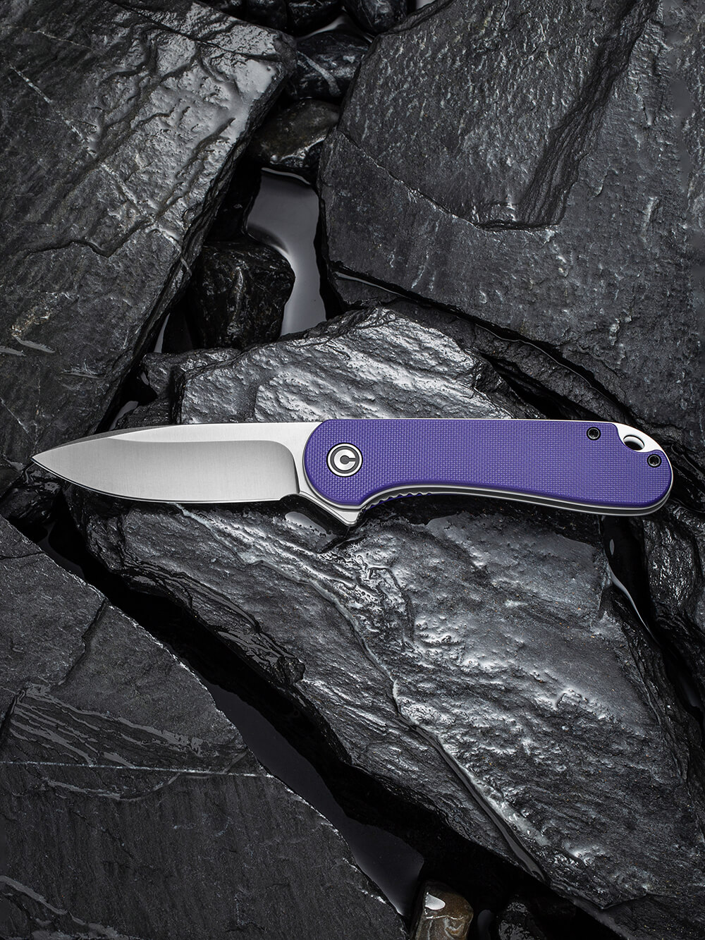 Нож складной карманный Civivi Elementum, (7.5 см) D2 / G10 фиолетовый