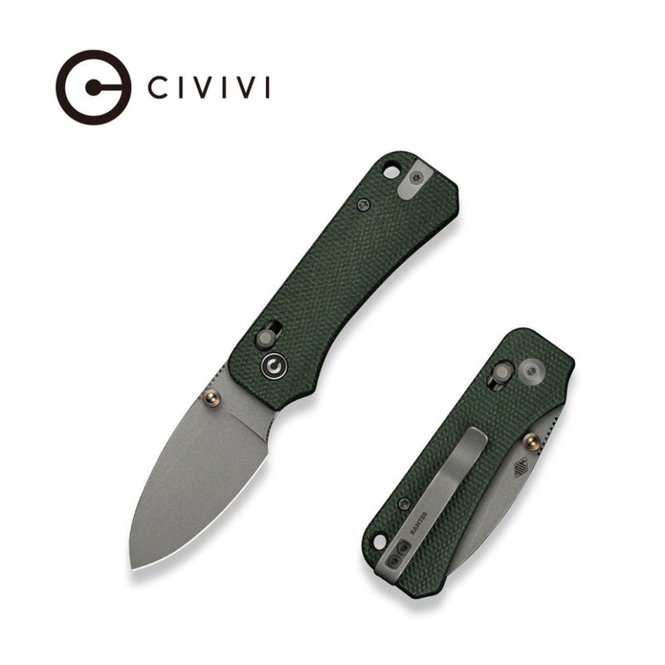 Ніж складаний кишеньковий Civivi Baby Banter 2, (5.9 см) Nitro-V / Micarta темно-зелений, фото 10
