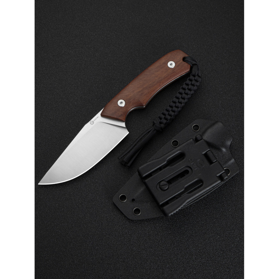 Нож тактический с фиксированным клинком Civivi Gander, (9.2 см) 14C28N / Guibourtia Wood