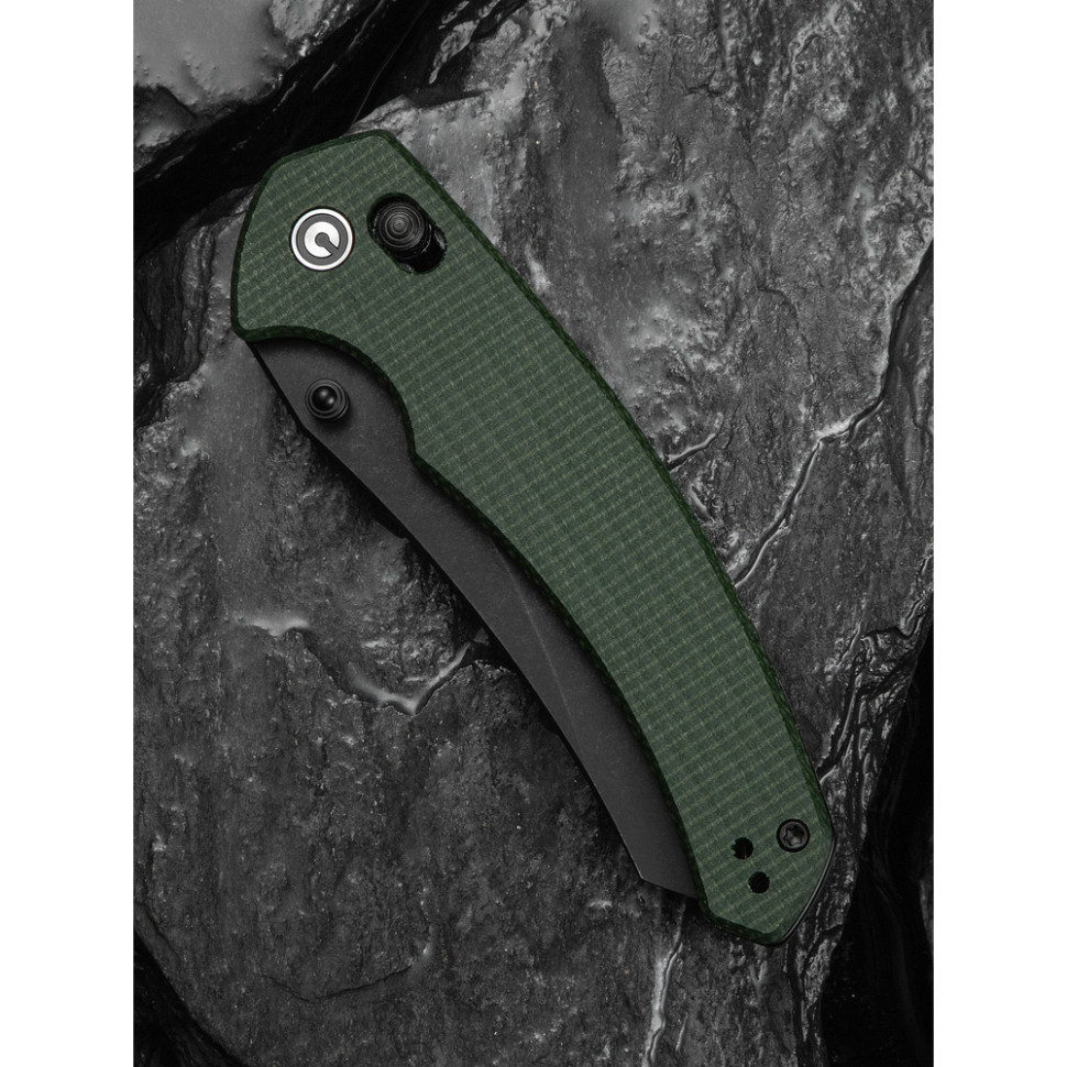 Ніж складаний туристичний Civivi Sixgill, (8.7 см) Nitro-V / Micarta темно-зелений, фото 13