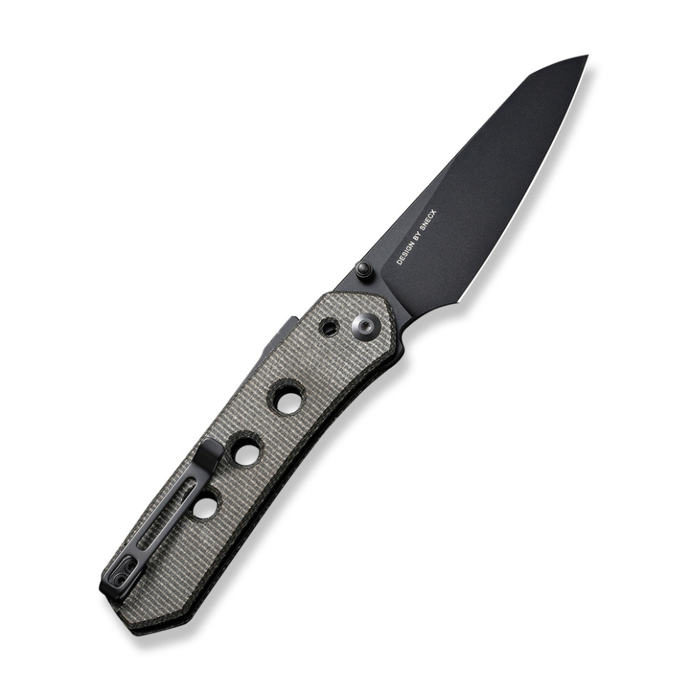 Нож складной туристический Civivi Vision FG, (8.9 см) Nitro-V / Micarta темно-серый