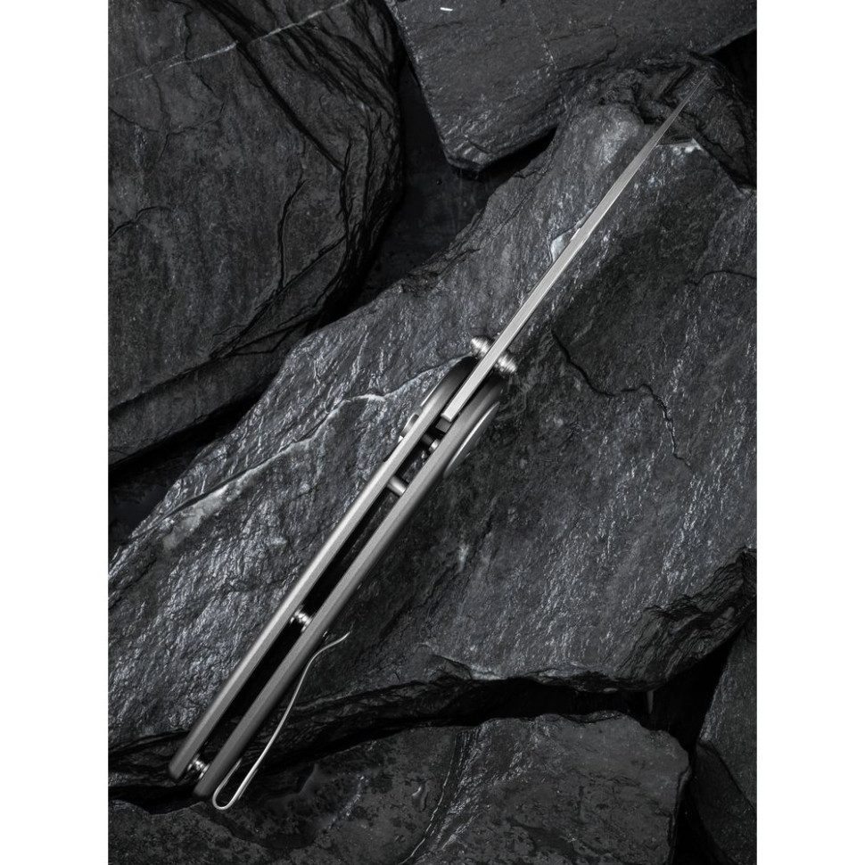 Нож складной туристический Civivi Starflare, (8.4 см) Nitro-V / Aluminum серый