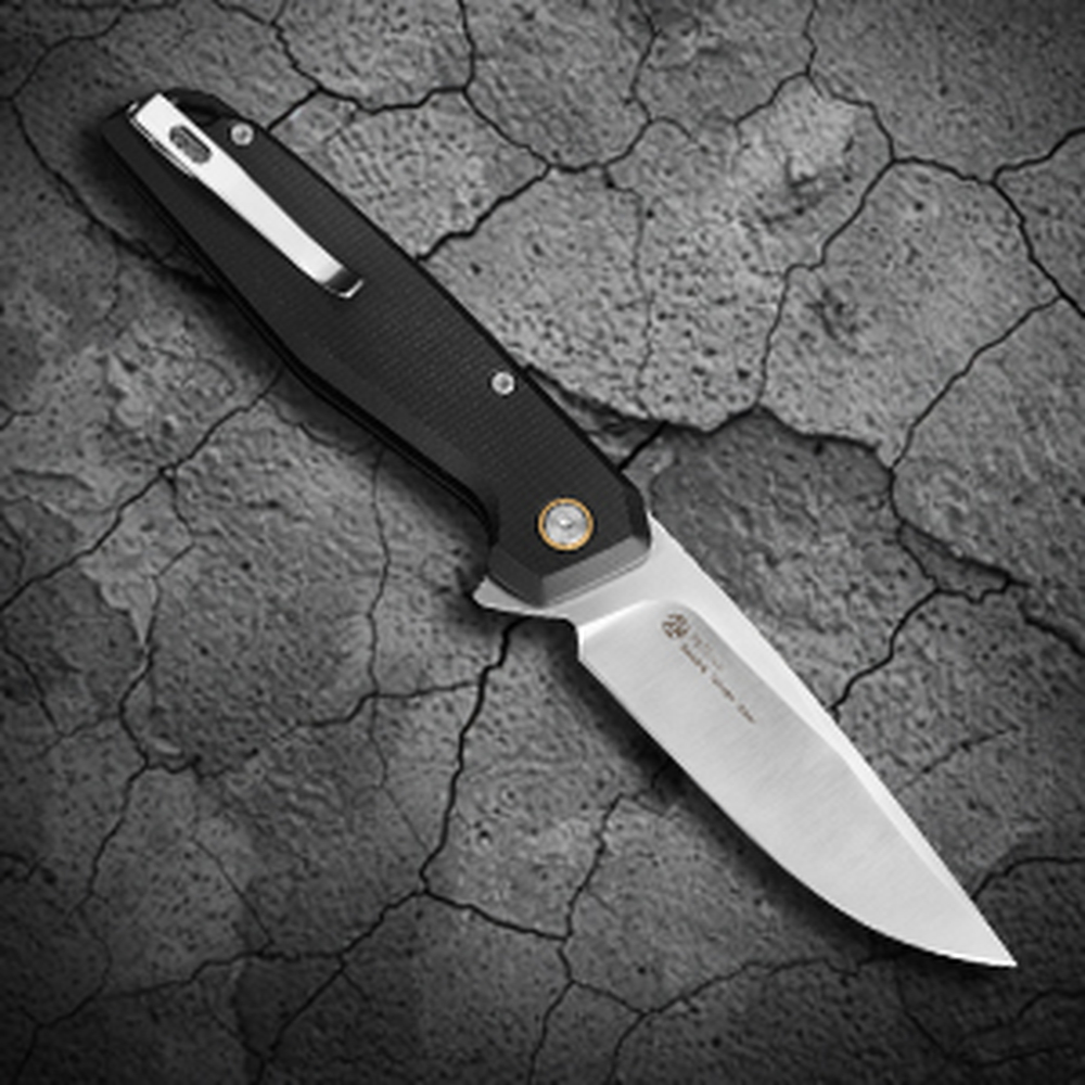 Нож складной туристический Ruike P873-MB, (8.8 см)14C28N / G10 черный