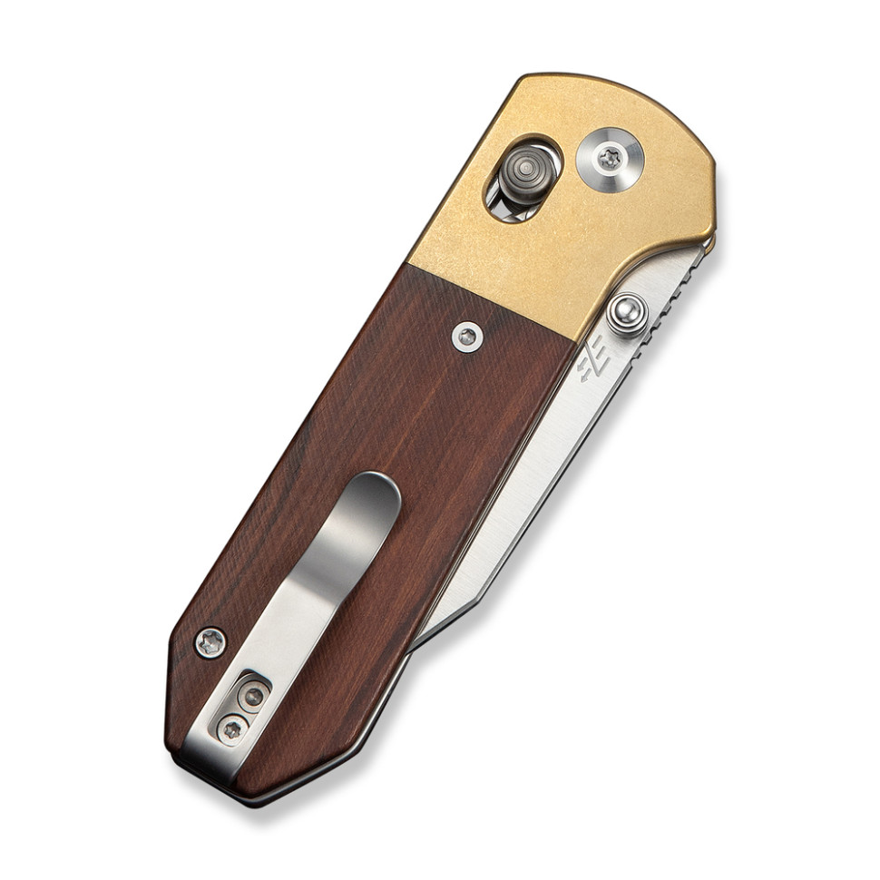 Нож складной карманный Civivi Yonder Clip Point (7.3 см) 14C28N / Wood and Brass натуральний