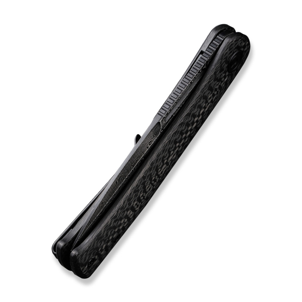Ніж складаний туристичний Civivi Caetus Flipper, (8.8 см) Damascus / Carbon Fiber