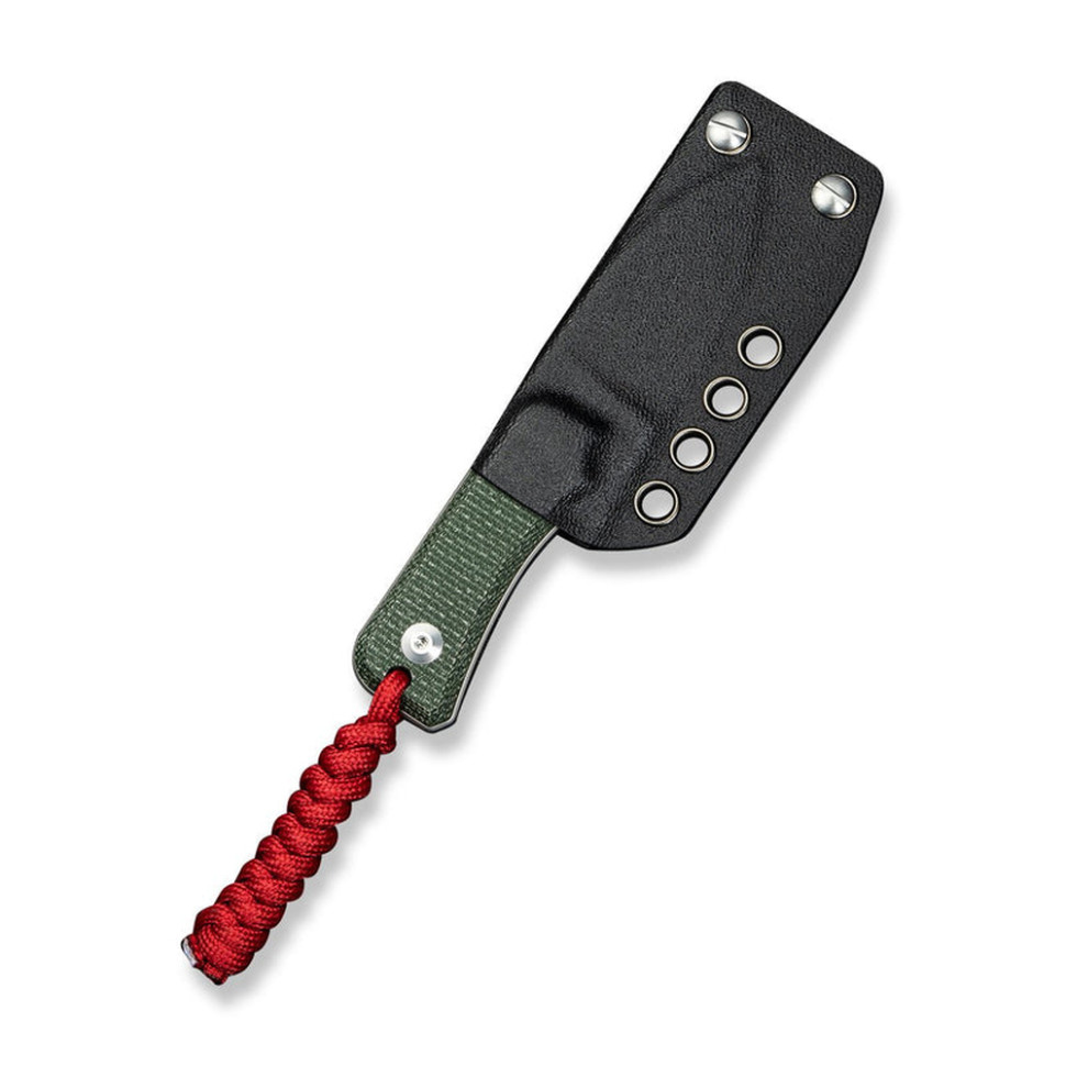 Ніж фіксований кишеньковий Civivi Baby Banter, (6.1 см) Nitro-V / Micarta темно-зелений з чохлом