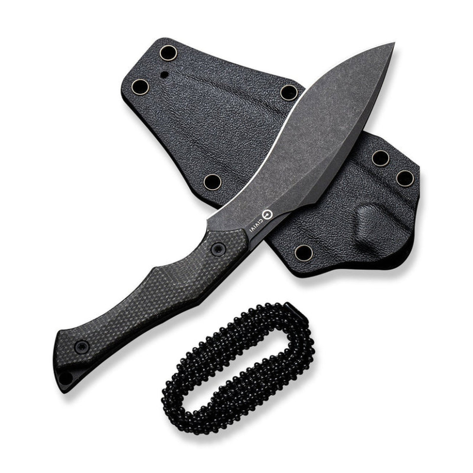 Ніж фіксований тактичний Civivi Vaquita II, (8.1 см) Nitro-V / Micarta чорний