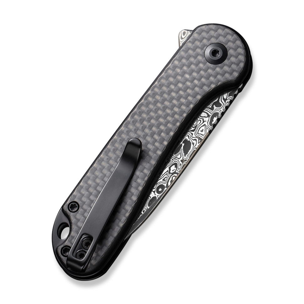 Ніж складаний кишеньковий Civivi Elementum II, (7.5 см) Damascus / Carbon Fiber & G10