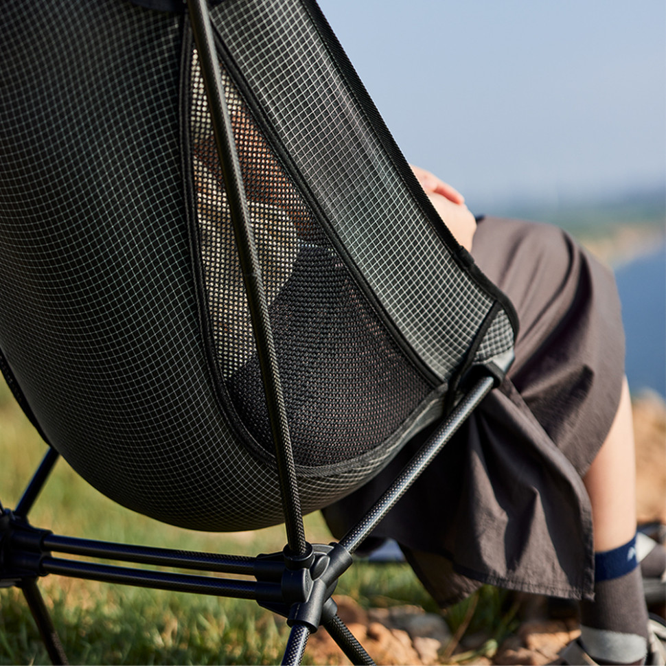 Стул складной Naturehike Moon YL08 NH20JJ027, 600D Oxford / алюминий, черный