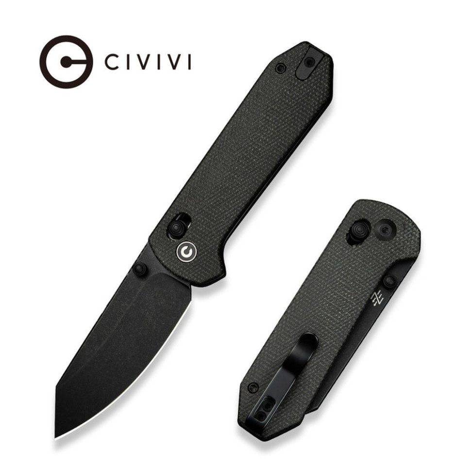 Нож складной карманный Civivi Yonder, (7.3 см) 14C28N / Micarta темно-серый