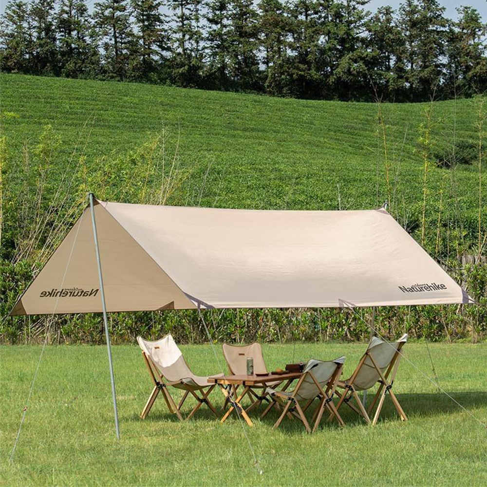 Тент для кемпинга Naturehike Girder NH20TM006, 150D, 300*438 см, золотий (з двома стійками)