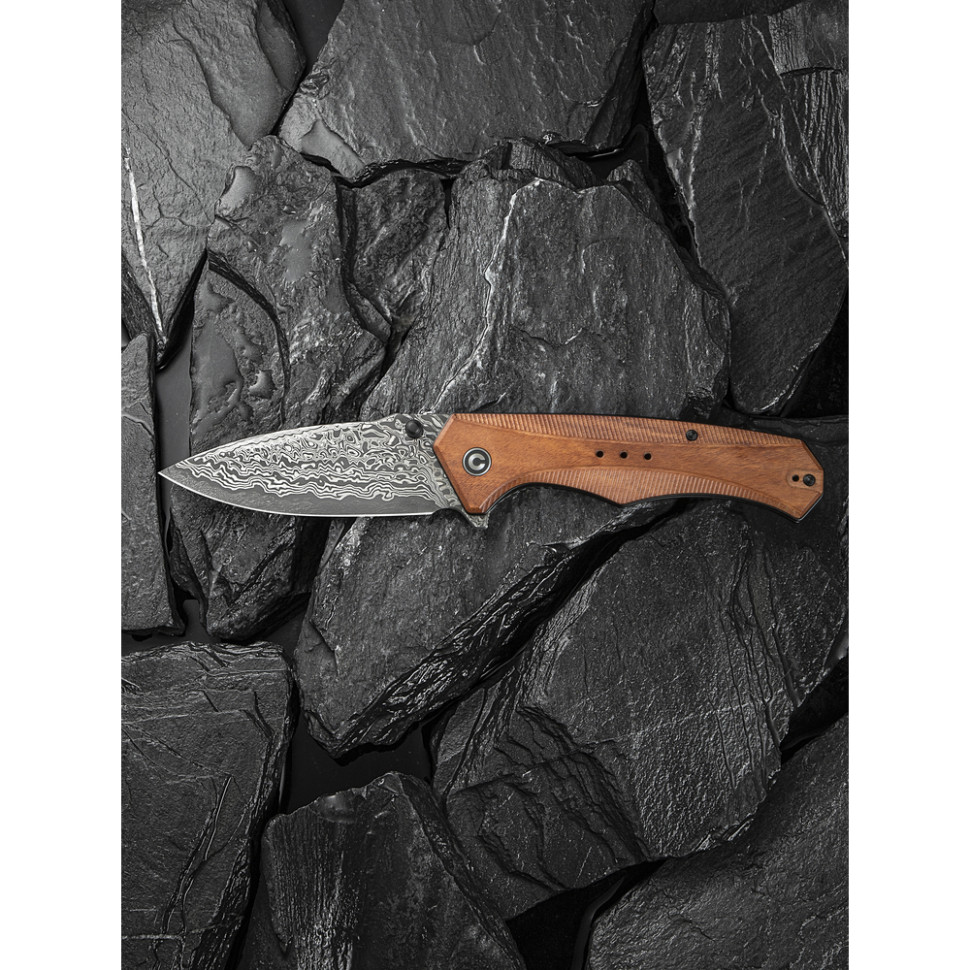 Ніж складаний туристичний Civivi Photonix, (9.4 см) Damascus / Guibourtia Wood, фото 17