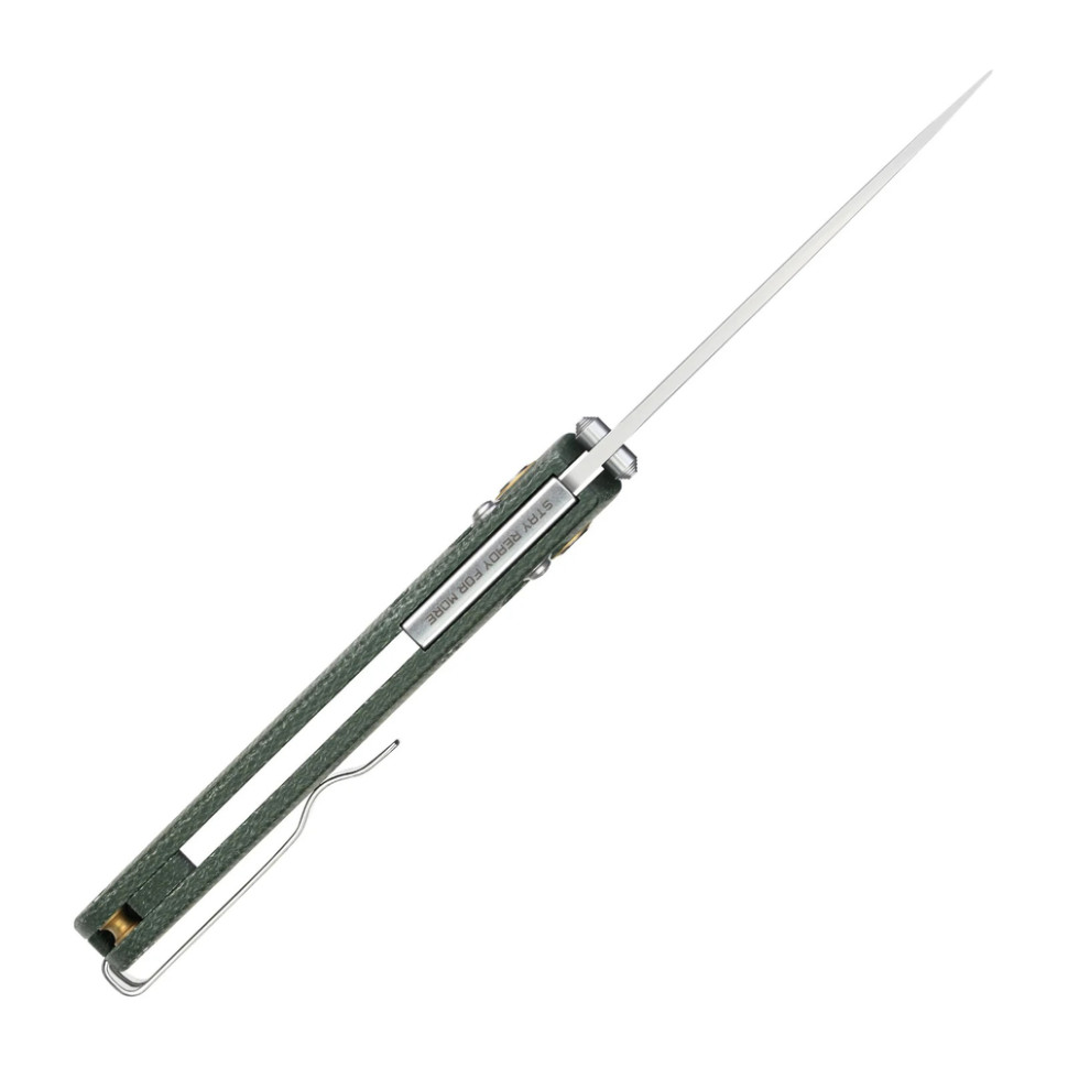 Ніж складаний туристичний SRM Medal 255L-MG3 (8.2 см) 140Cr / Micarta зелений, фото 5