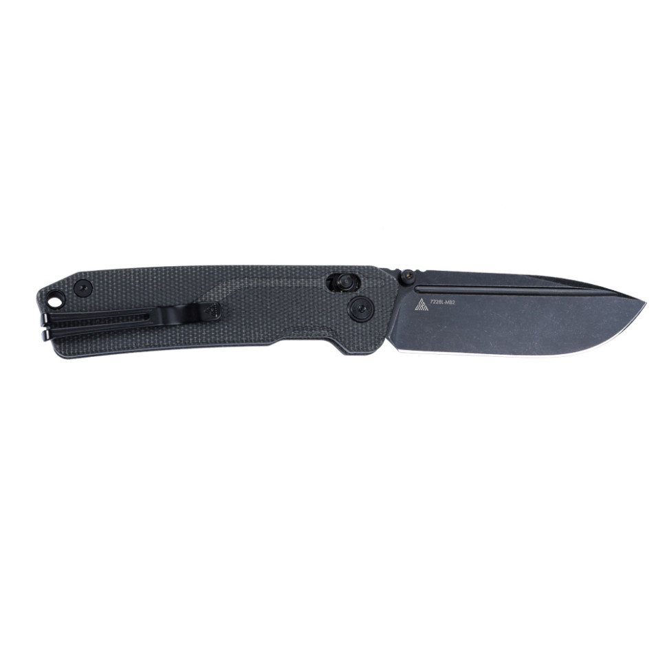 Ніж складаний туристичний SRM Rubik 7228B-MB2 (8.7 см) 140Cr / Micarta чорний, фото 4