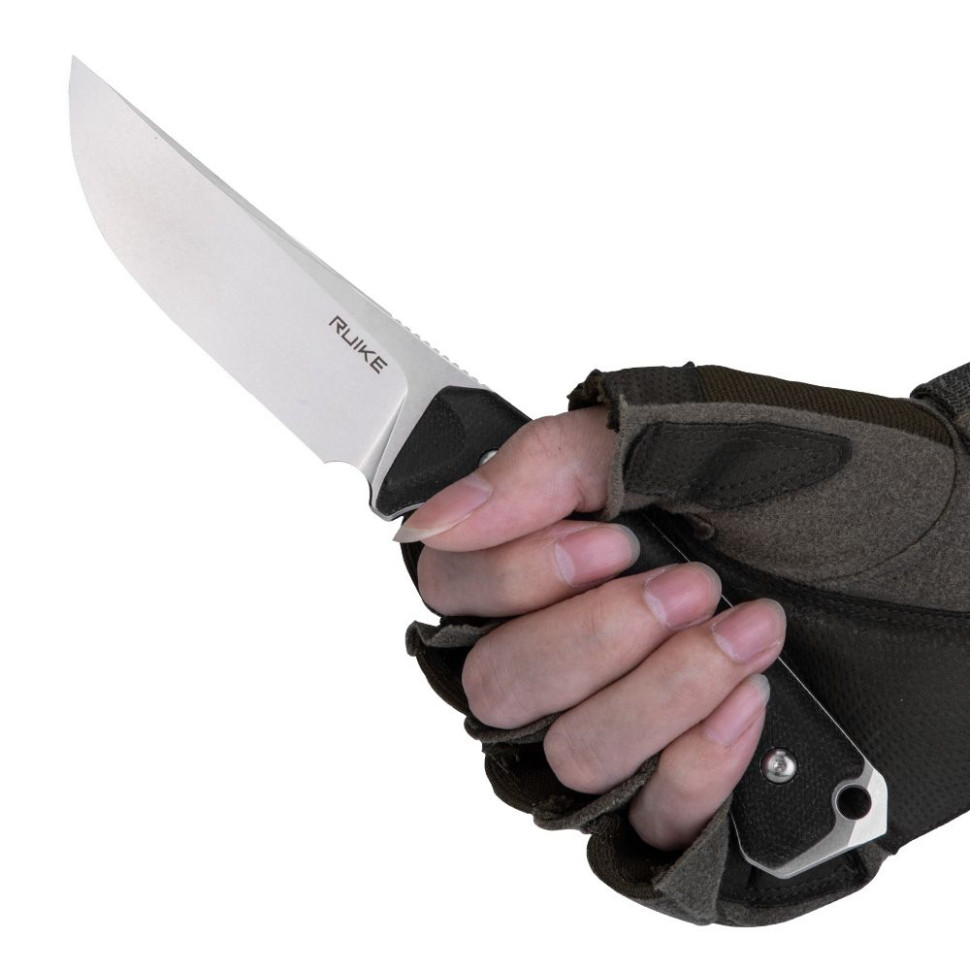Нож охотничий с фиксированным клинком  Ruike F186-MB, (11.8 см) D2 / Micarta черный