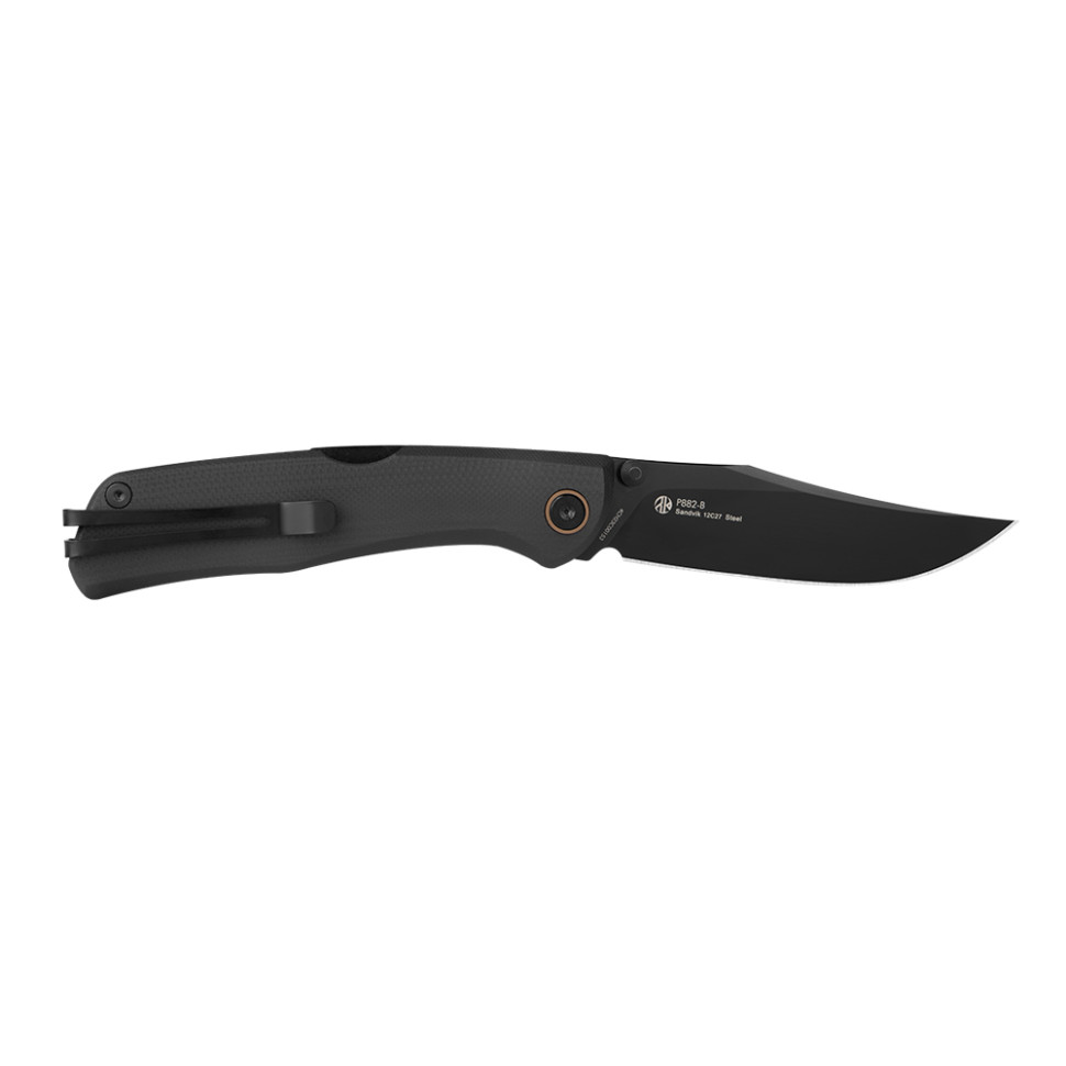 Ніж складаний туристичний Ruike P882-B, (8.5 см) 12С27 /  G10 чорний, фото 4