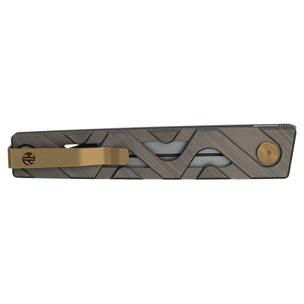 Нож складной туристический Ruike P878-AK, (8.7 см) 14C28N / 6063Aluminum серый
