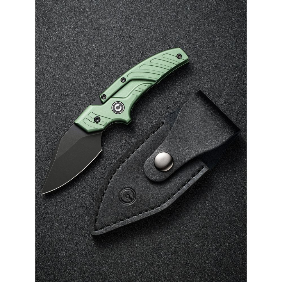 Ніж фіксований кишеньковий Civivi Typhoeus , (5.8 см) 14C28N / Aluminum зелений з чохлом