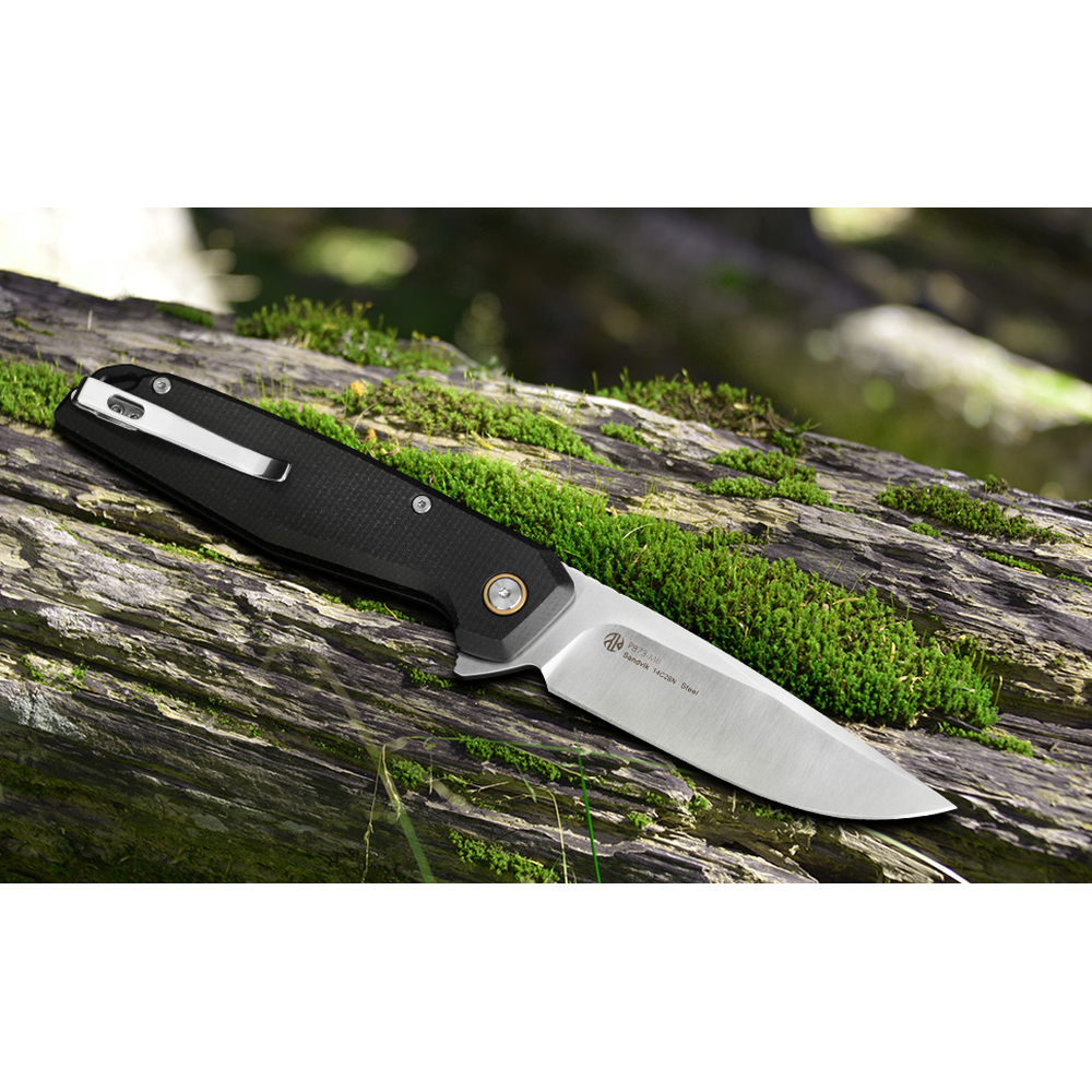 Нож складной туристический Ruike P873-MB, (8.8 см)14C28N / G10 черный
