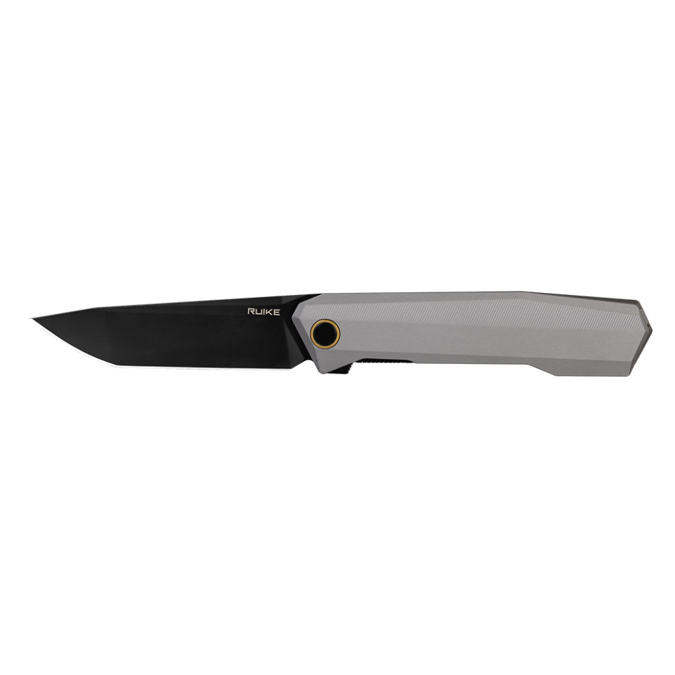 Нож складной туристический Ruike P166-AК, (9.2 см) 14C28N / Aluminum серый