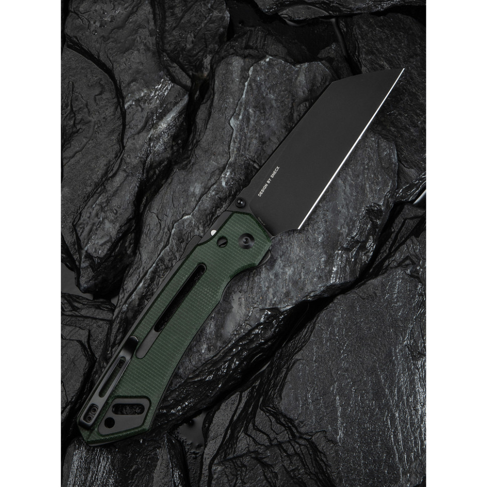 Ніж складаний тактичний Civivi Buster FG, (10.7 см) Nitro-V / Micarta темно-зелений, фото 11