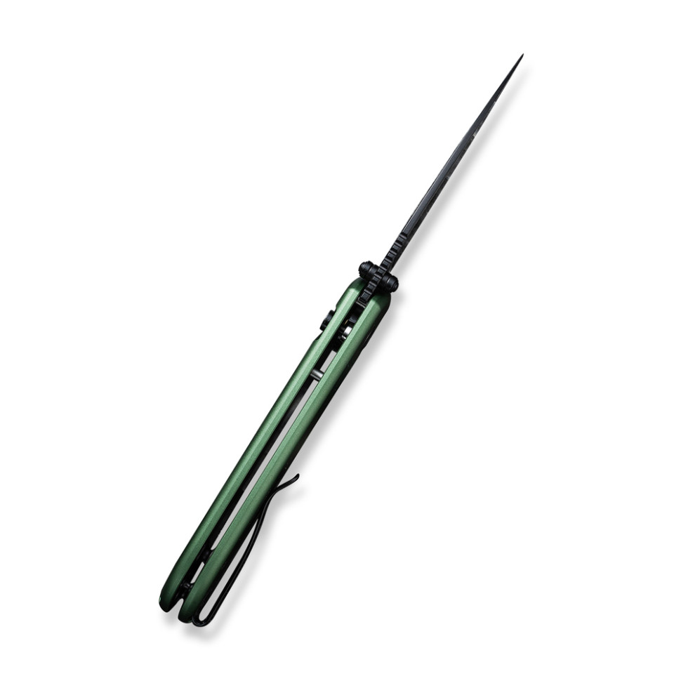 Ніж складаний кишеньковий Civivi Qubit, (7.6 см) Damascus / Aluminum темно-зелений, фото 7