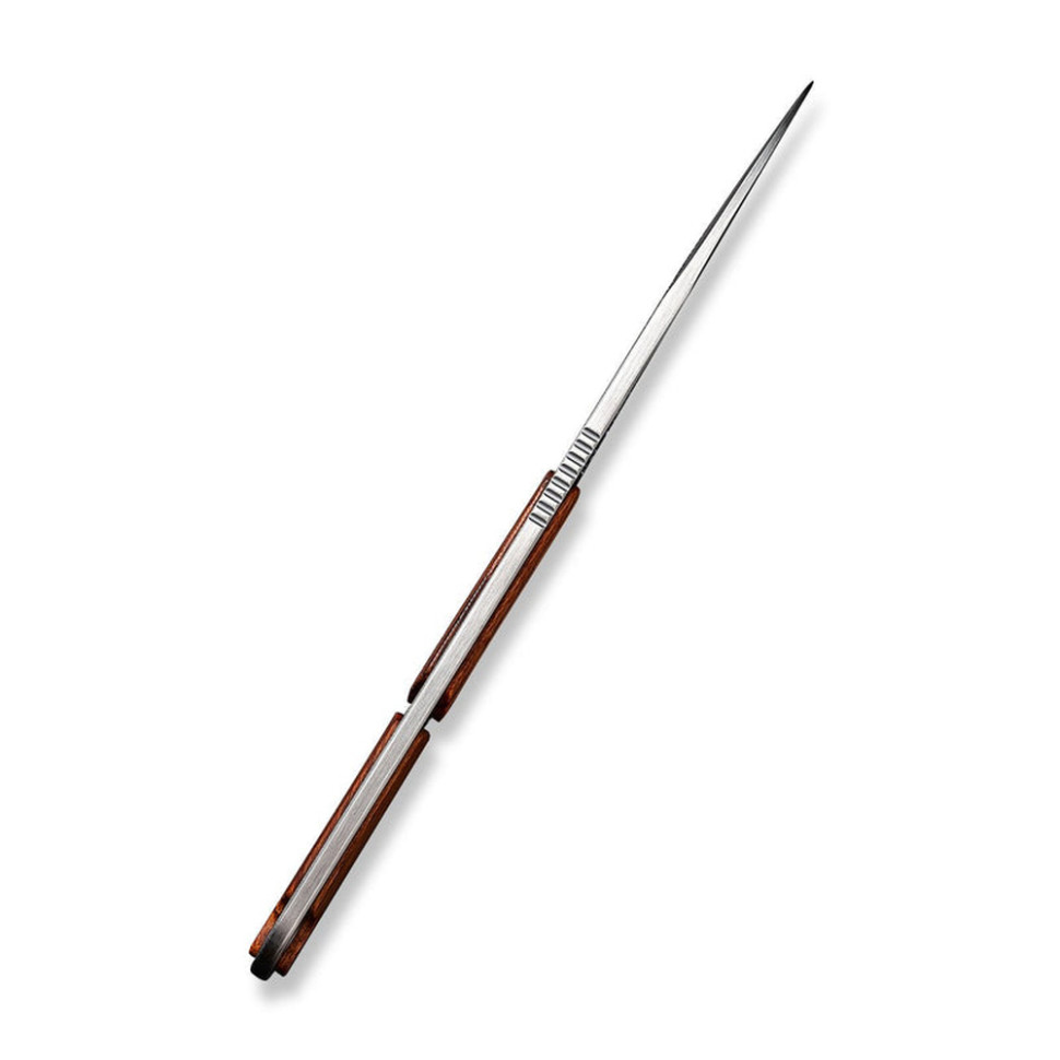 Ніж фіксований кишеньковий Civivi Mini Elementum, (5.7 см) Nitro-V / Guibourtia Wood, дерево з чохлом