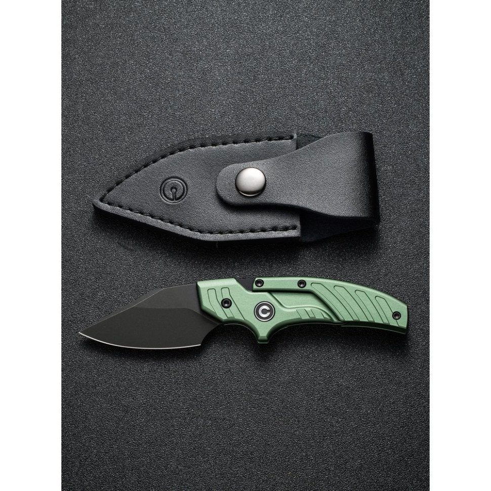 Ніж фіксований кишеньковий Civivi Typhoeus , (5.8 см) 14C28N / Aluminum зелений з чохлом