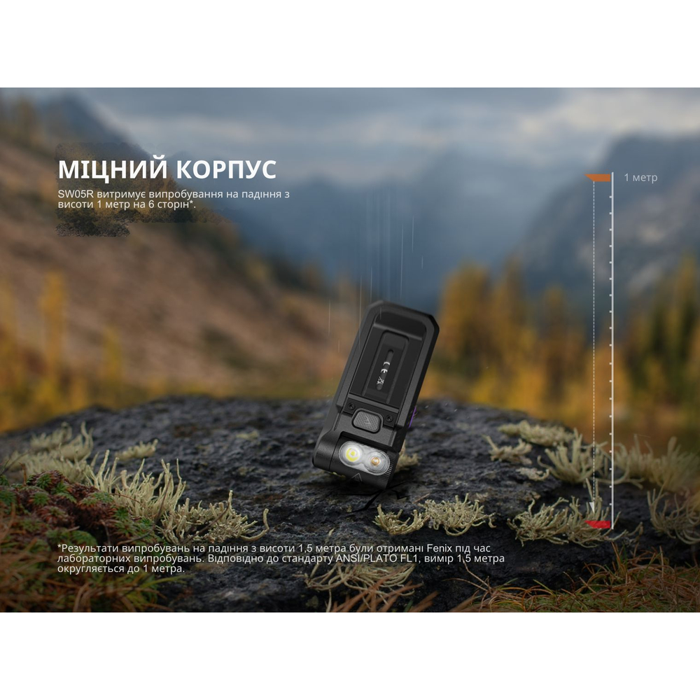 Ліхтар ручний Fenix SW05R-UV LED чорний, фото 20