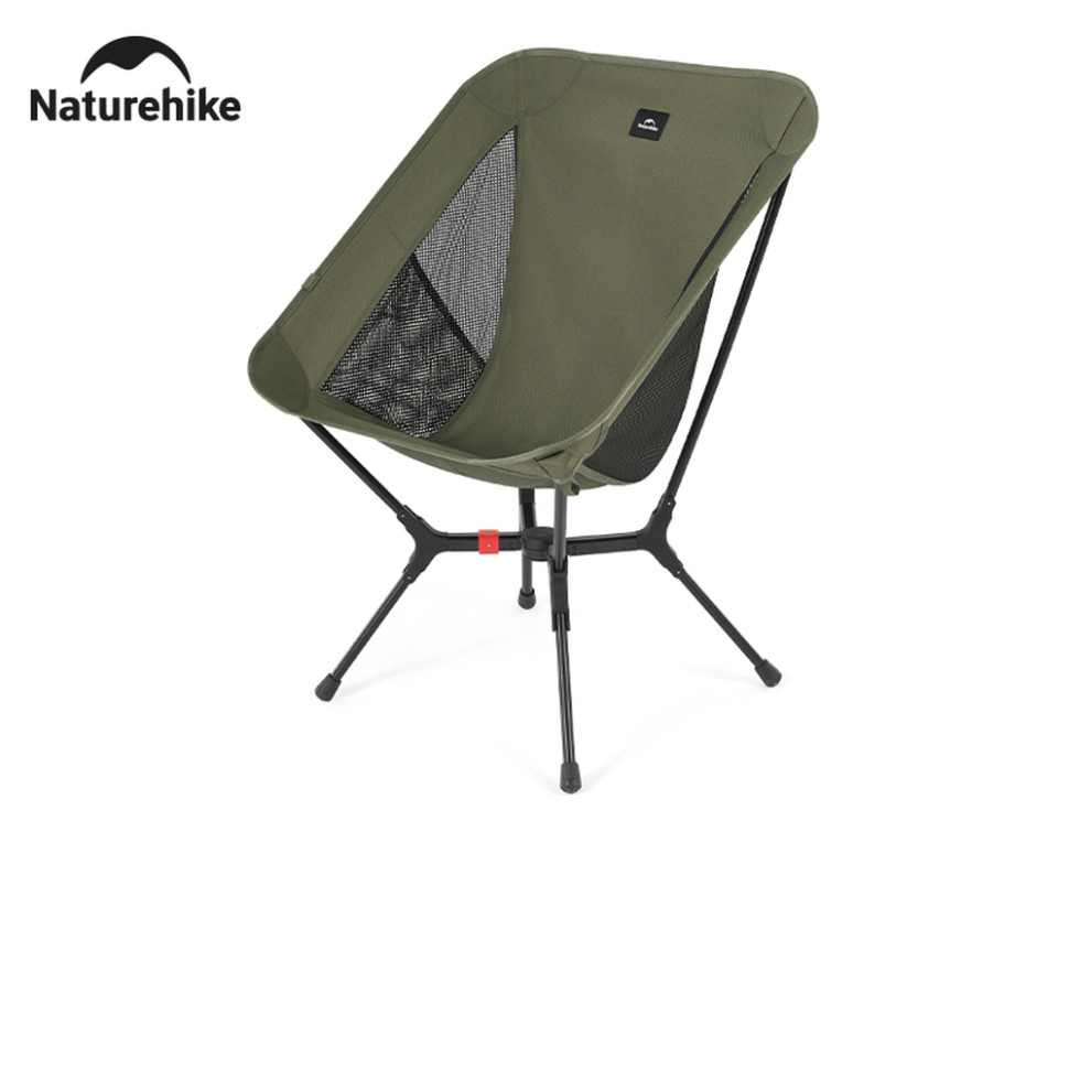 Стілець складаний ультралегкий Naturehike CNK2550JJ013 Yamami YL01, розмір М, алюміній, оливковий