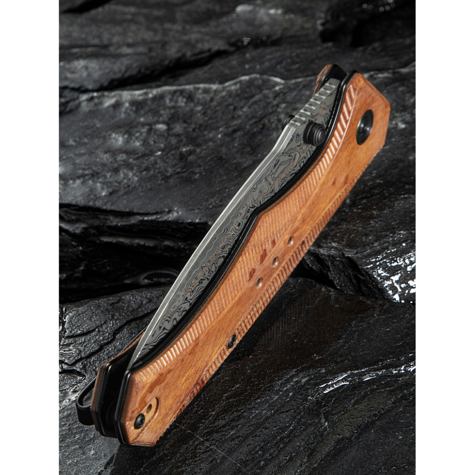 Ніж складаний туристичний Civivi Photonix, (9.4 см) Damascus / Guibourtia Wood, фото 15