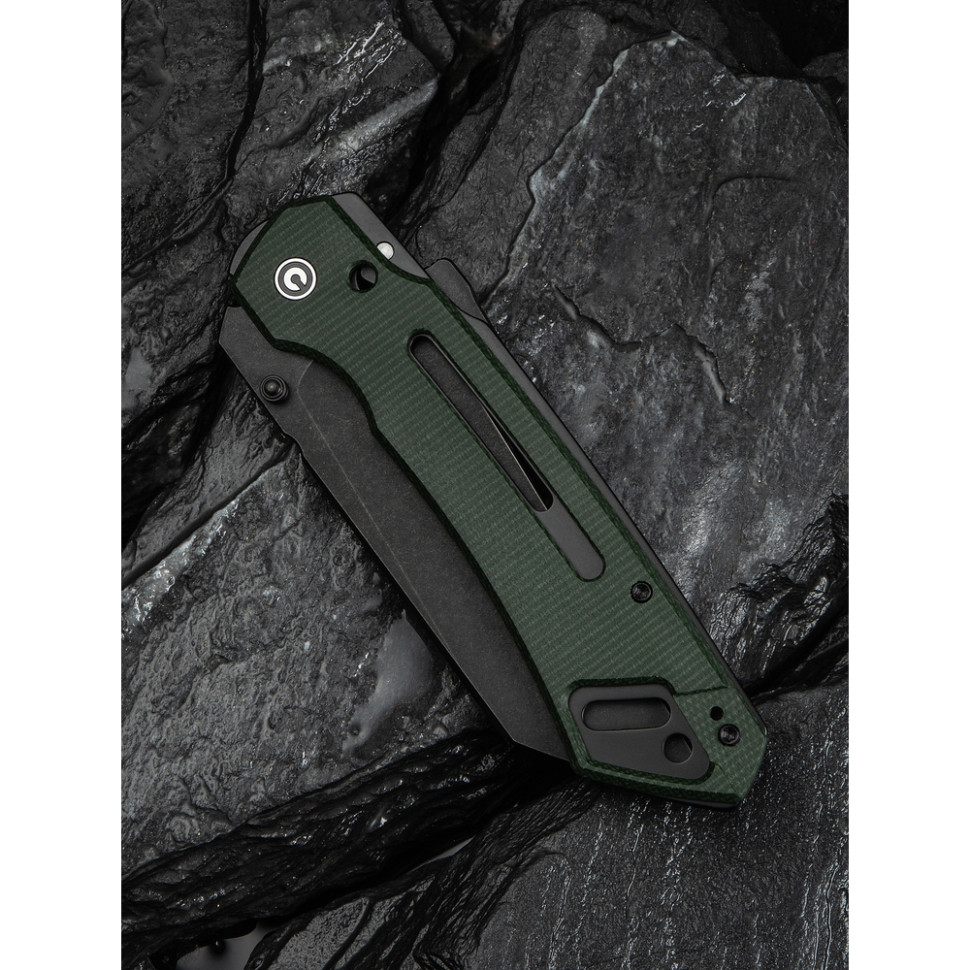 Ніж складаний тактичний Civivi Buster FG, (10.7 см) Nitro-V / Micarta темно-зелений, фото 13