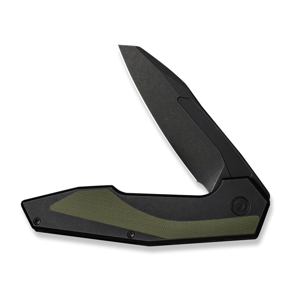 Ніж складаний туристичний Civivi Hypersonic, (9.4 см) 14C28N / Steel & G10 чорно-зелений