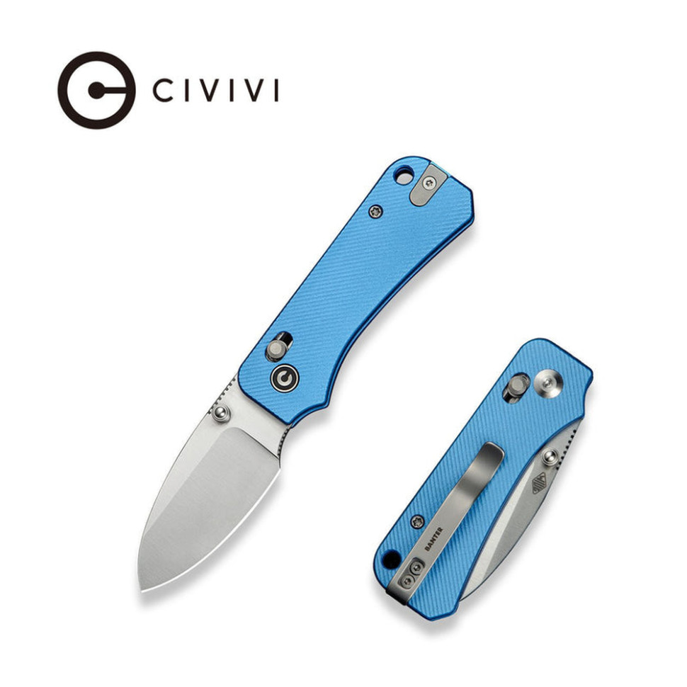 Ніж складаний кишеньковий Civivi Baby Banter 2, (5.9 см) Nitro-V / Aluminum синій